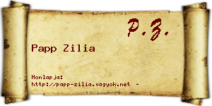 Papp Zilia névjegykártya